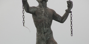 The statue of Bussa, also called the statue of emancipation