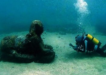 歷史上最驚人的水肺潛水發現 5. 獅身人面像